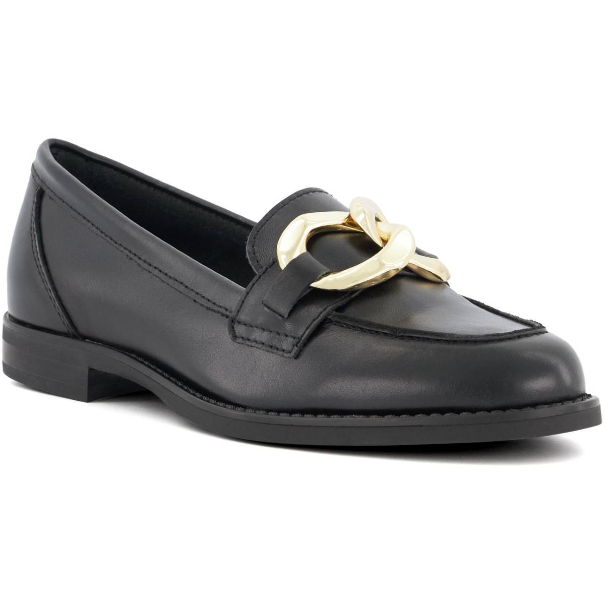Dune London Goddess Black Womens loafers 76501000008484 in a Plain Leather in Size 7